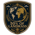 50% of Landmass