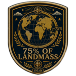 75% of Landmass