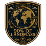 90% of Landmass